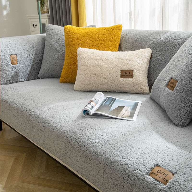 Ultrazachte bankhoes van lamskasjmier – pluizig effect & antislip 